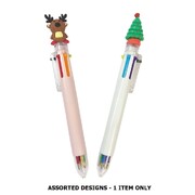 Christmas Novelty Santa or Tree Multicolour Pen