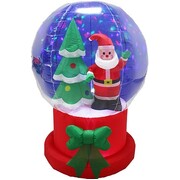 Inflatable Christmas Santa Snow Globe Decoration With Disco LED Lights 152cm