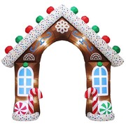 Inflatable Gingerbread Archway Christmas Decoration With LED Lights 270cm