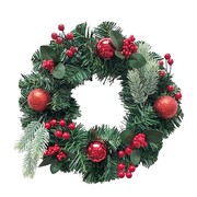 Christmas Red Berry & Bauble Wreath 35cm