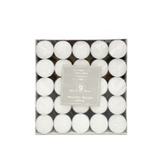 White Unscented Tealight Candle 9hrs Pk 50