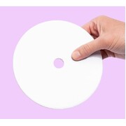 White Round Cardboard 5" Cake Board with Centre Hole