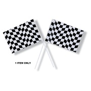 Black White Check Motor Racing Flag Waver (Pk 1)