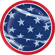 USA Flag Waving 7in. Paper Plates Pk 8