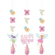 Fairy Forest Birthday Hanging Cutout Decorations (Pk 3)