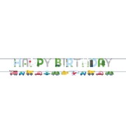 Happy Birthday Transportation Time Party Banners Pk 2