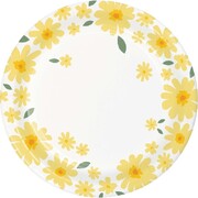 Sweet Daisy 7in Paper Snack Plates Pk 8