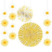 Sweet Daisy Hanging Paper Decoration Kit Pk 5