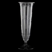 Plastic Champagne Flutes - 125ml Black Base Pk 10 