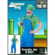 Adult Green Plumber Boy Costume (Large, 107-112cm)