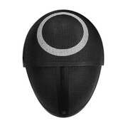 Game Guard Black Plastic Mask White Circle