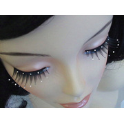 Black Tapered Eyelashes with Diamantes (1 Pair)