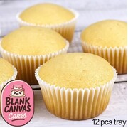 Blank Canvas Frozen Naked White Cupcakes Pk 12