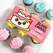 Blank Canvas Frozen Chocolate Mixed Decorated Cupcakes Pk 12