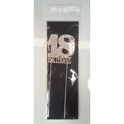 18th Birthday Diamante Cake Topper Decoration (6cm) Pk 1