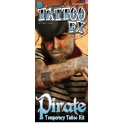 Buccaneer Pirate Character Temporary Tattoos (Pk 1)
