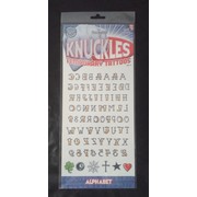 Knuckle Temporary Tattoos (Alphabet) Pk 1