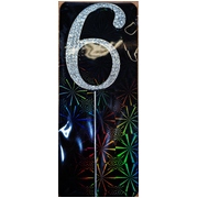 Diamante Number Numeral 6 Cake Topper 7.5cm