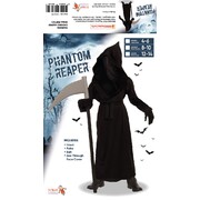Child Black Phantom Reaper Hooded Robe Costume (Small, 4-6 Yrs) Pk 1