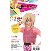 Adult 80s Neon Pink Mesh Top (One Size)