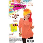 Adult 80s Neon Orange Mesh Top (One Size)