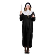 Adult Black Teacher Nun Costume with Headpiece (Plus Size)