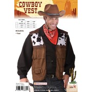 Adult Cowboy Costume Vest Large Size