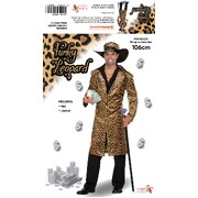 Adult Funky Leopard Pimp Jacket & Hat Costume (Standard Size)