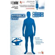 Adult Blue Invisible Man Full Body Suit (Plus Size)