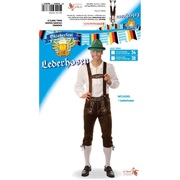 Adult Brown Lederhosen Oktoberfest Costume (Plus Size)