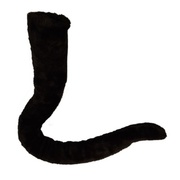 Black Bendable Plush Fur Costume Cat Tail