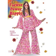 Hippie Flower Power Pant Suit Costume (12-14)