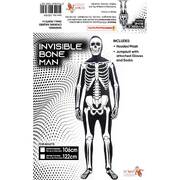 Adult Black Skeleton Invisible Man Full Body Suit (Standard Size)