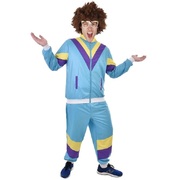 Adult Mens 80s Shell Tracksuit Costume (Medium)