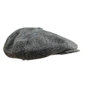 Grey Tommy Newsboy Flat Peak Costume Cap