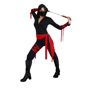 Adult Masked Ninja Woman Costume Large Size 12-14
