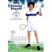 Adult 1980's Tennis Player Costume Mens X Large