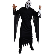Adult Screaming Ghost Robe & Mask Costume Standard Size - Horror Movie Inspired Halloween Costume
