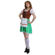 Adult Green and Brown Oktoberfest Dress Costume Size 10-12