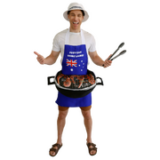 Adult Aussie BBQ and Apron Costume - Australian One Size