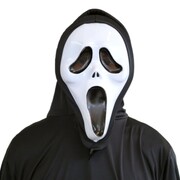 Halloween Screaming Ghost Mask | White Horror Movie Inspired Costume Mask