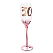 30th Birthday Blush Champagne Flute | Rose Gold Tallulah Celebration Glass