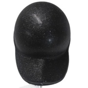 Black Glitter Jockey Hat Cap (Pk 1)