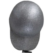 Silver Glitter Jockey Hat Cap (Pk 1)