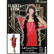 Adult Red Flapper Dress 1920s Costume (Small, 8-10)