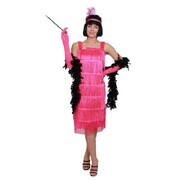 Adult Pink 1920s Flapper Dress Gatsby Costume Womens Small 8-10