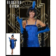 Adult Blue 1920s Flapper Dress Gatsby Costume Womens Small 8-10