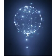 Clear LED Balloon 55cm with Bright White Lights Helium Balloon Kit