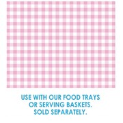 Greaseproof Paper Pink Gingham Tray Liner 20x25cm Pk 8