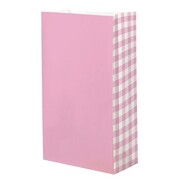 Pink Gingham Paper Party Loot Bags Pk 8